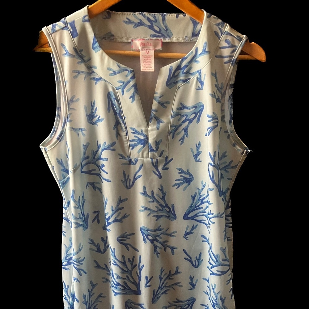 Stella Parker Women's Sleeveless UPF 50 Dress Notch Neck Sun Protection - Size M